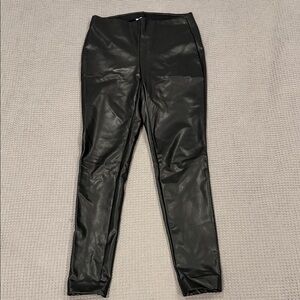 Calvin Klein Black Faux Leather Pants